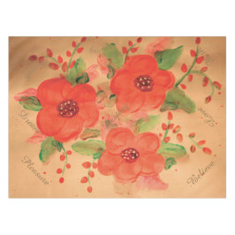 Mantel Bella Tablecloth con rojo