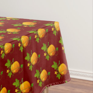 Mantel Bellas calabazas en el rojo otoñal