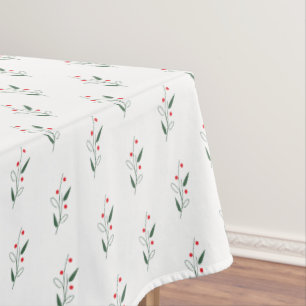 Mantel Berry de Moda simple Navidades rojos y verdes