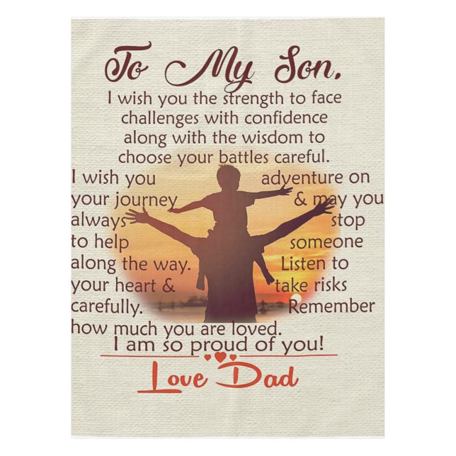 Mantel Best Gift For Son | To My Son Quotes (Anverso)
