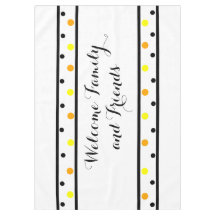 Bienvenidos amigos Naranjas puntos de polka amaril