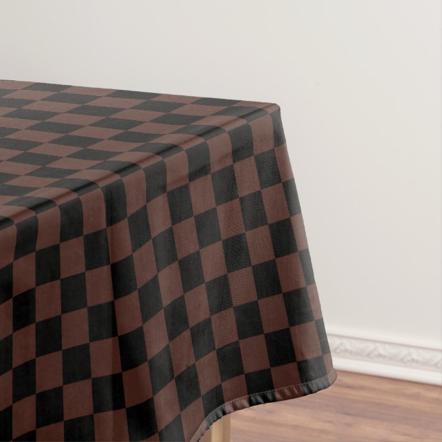 Mantel Black and Brown Checkered (In Situ)