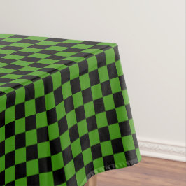 Mantel Black and Green Checkered