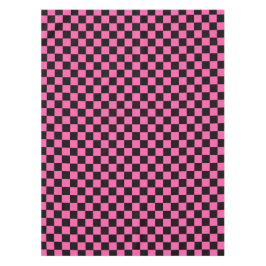 Mantel Black and pink checkerboard pattern