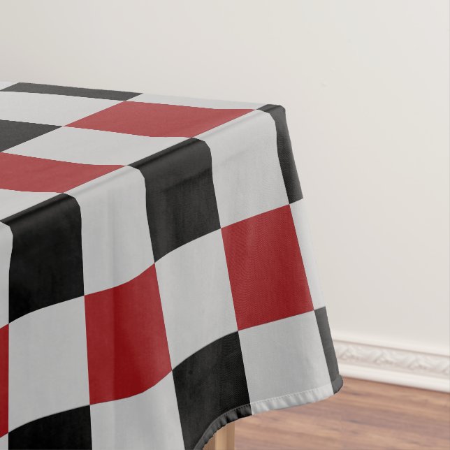 Mantel Black and Red Checkered (In Situ)