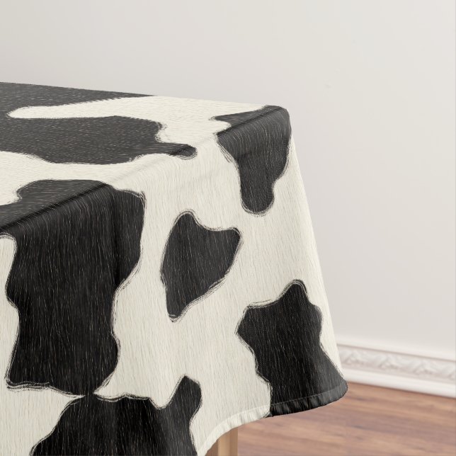 Mantel Black and White Cowhide Pattern  (In Situ)