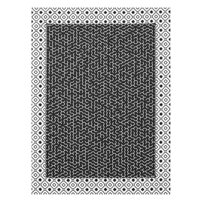 Mantel Black Hexagon Maze (Anverso)