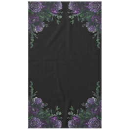 Mantel Black Purple Floral Elegant Wedding Gótico