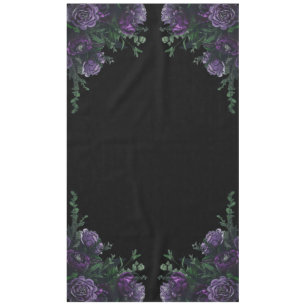 Mantel Black Purple Floral Elegant Wedding Gótico