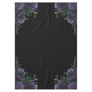 Mantel Black Purple Floral Elegant Wedding Gótico