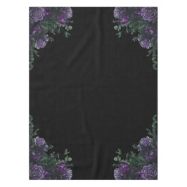 Mantel Black Purple Floral Elegant Wedding Gótico