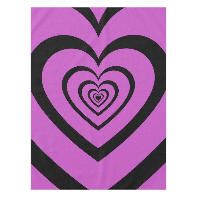 Mantel Black Purple Hypnotic Heart Love Pattern (Anverso)