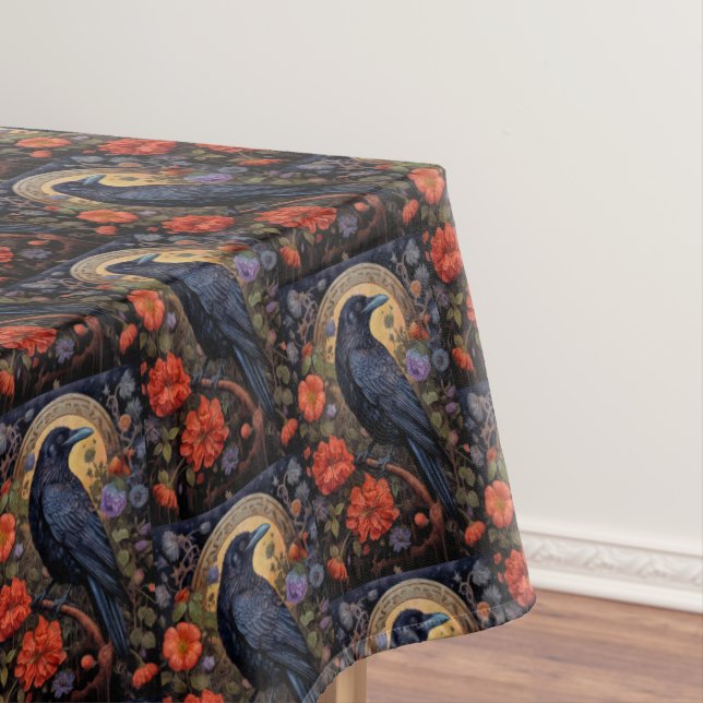 Mantel Black Raven Dark Gothic Pattern (In Situ)