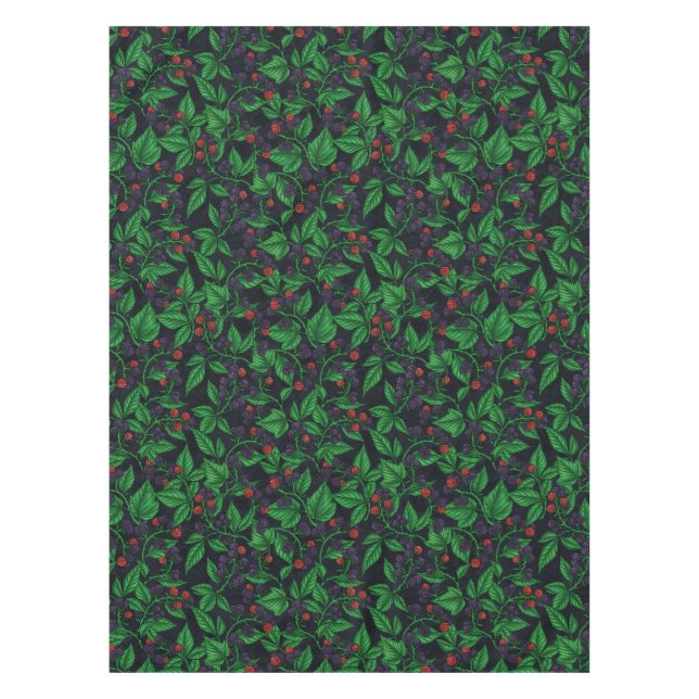 Mantel Blackberries sobre gris oscuro (Anverso)