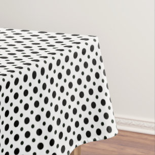 Mantel Blanco con lunares negros