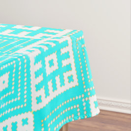 Mantel Blanco turquesa de impresión con estilo popular