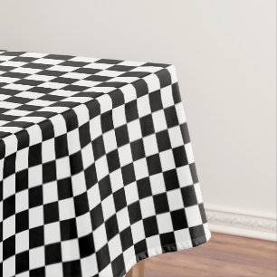 Mantel blanco y negro - tablero retro