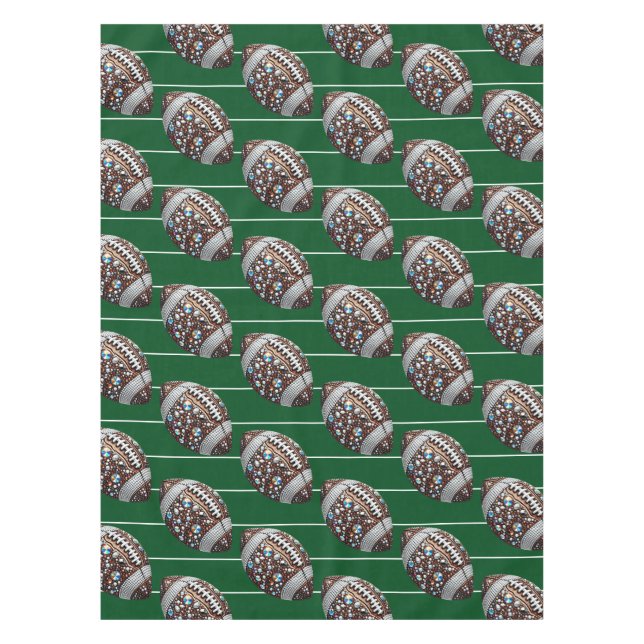 Mantel Bling Football Field Fiesta Gran Juego Bowl (Anverso)