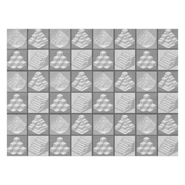 Mantel Blocks Maze Puzzle Tablecloth (Frente (Horizontal))