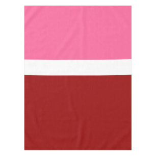 Mantel Bloque de color rosa blanco granate rojo