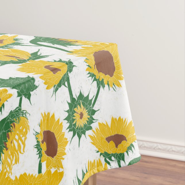 Mantel Bloque de madera Imprimir amarillo girasol (In Situ)
