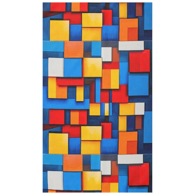 Mantel Bloques abstractos coloridos (Anverso)