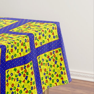 Mantel BLOQUES ALFABETES PRIMARIOS, TABLECLOTH Blue-52x70