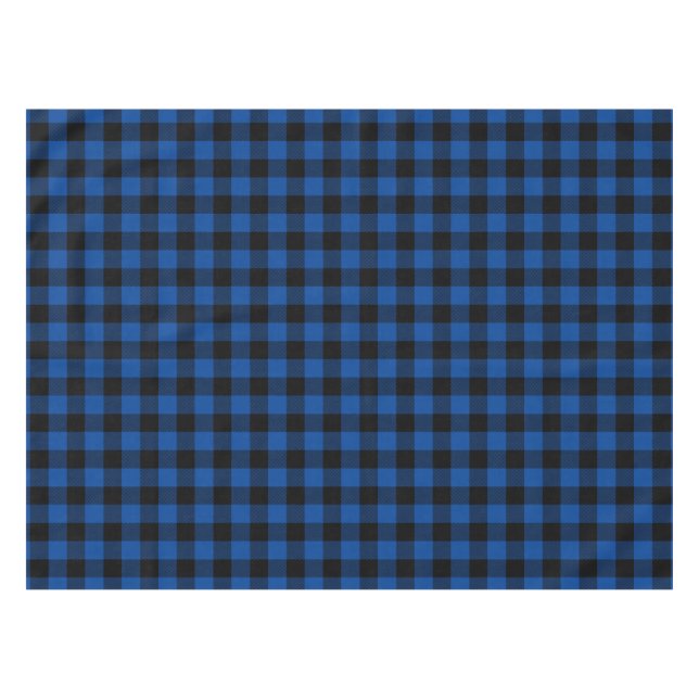 Mantel Blue and Black Buffalo Plaid (Frente (Horizontal))