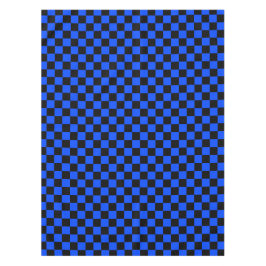 Mantel Blue and black checkerboard pattern