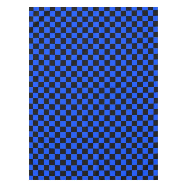 Mantel Blue and black checkerboard pattern (Anverso)