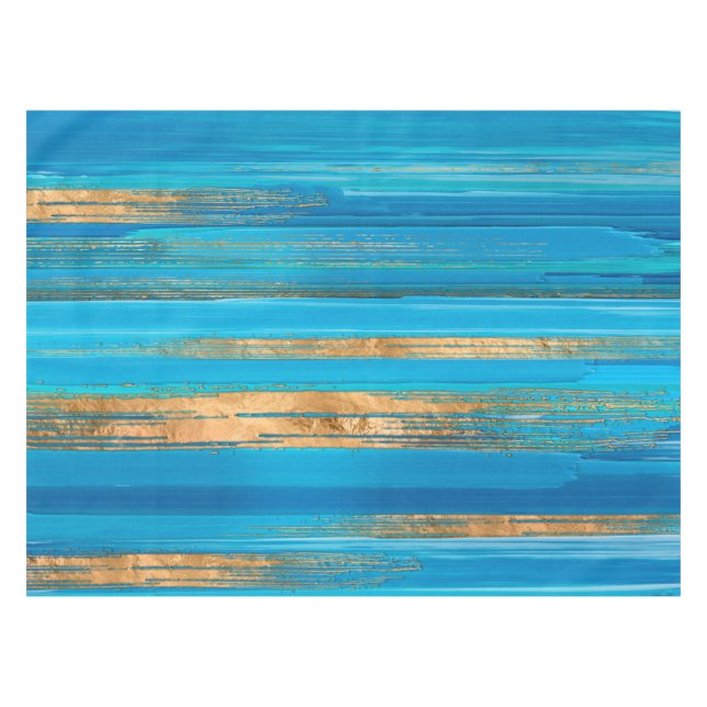 Mantel Blue and Gold lines Abstract N2 (Frente (Horizontal))