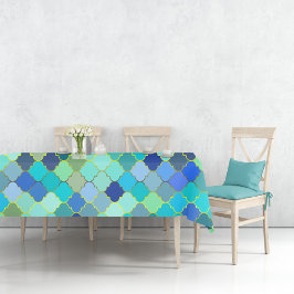 Mantel Blue Aqua Moroccan Mosaic