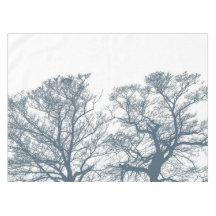 Blue Bottom Trees Tropical Boho