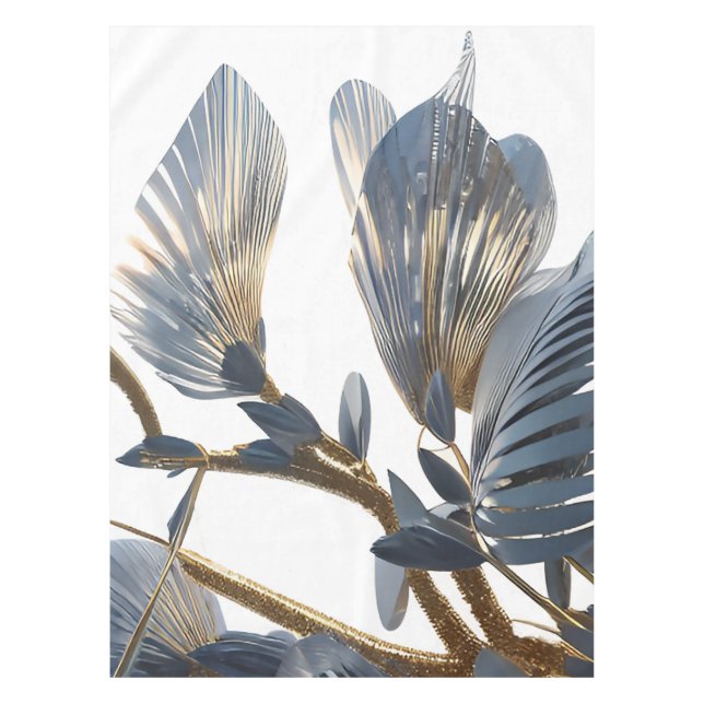 Mantel Blue Floral Design Plant (Anverso)