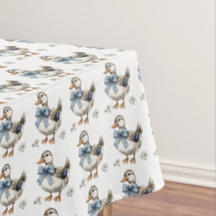 Mantel Blue Floral Easter Duck
