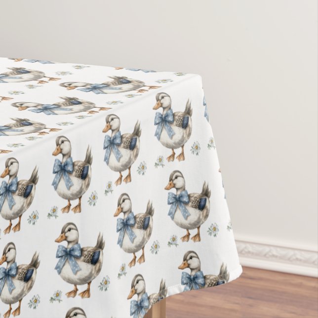 Mantel Blue Floral Easter Duck (In Situ)