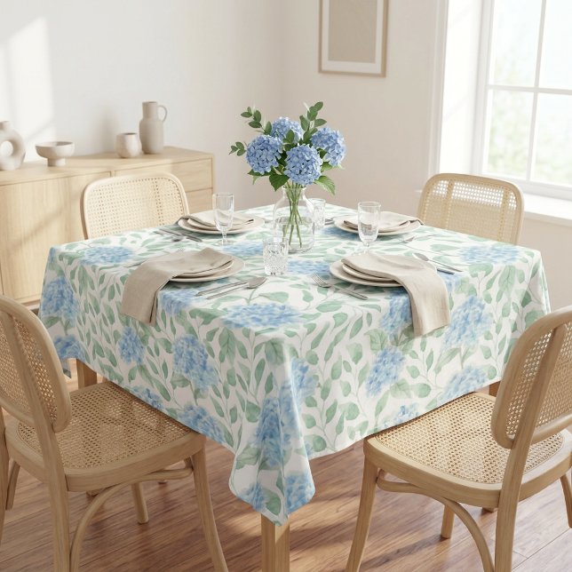 Mantel Blue Green Watercolor Wildflower (Blue Green Watercolor Wildflower Table Cloth)