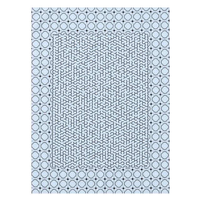 Mantel Blue Hexagon Maze (Anverso)