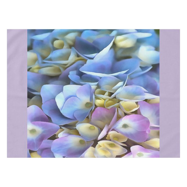 Mantel Blue Hydrangea Shrub Bossom artístico (Frente (Horizontal))