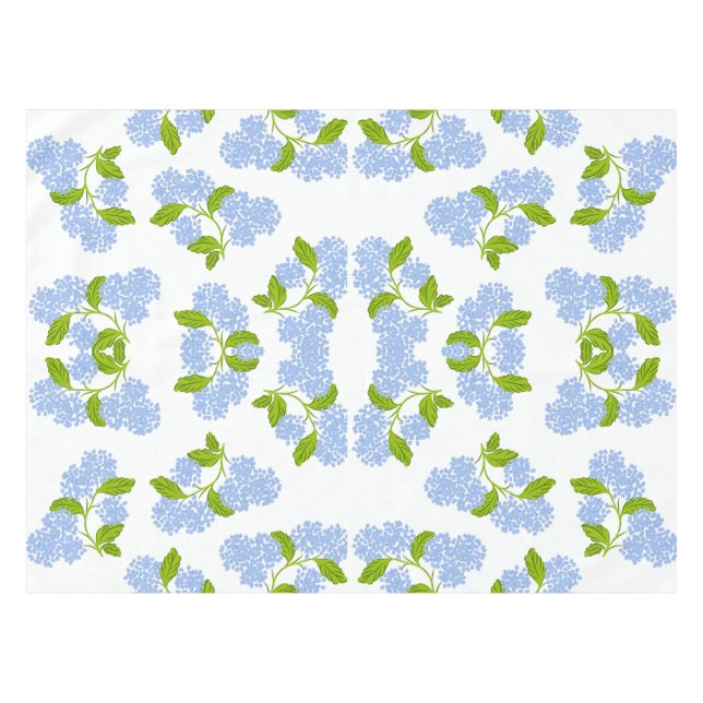Mantel Blue Hydrangea Tablecloth (Frente (Horizontal))