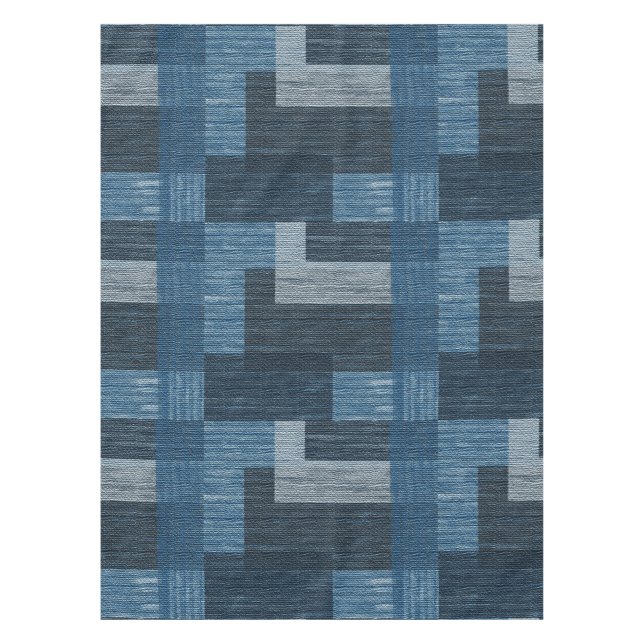 Mantel Blue Jean parche Work Faux Burlap (Anverso)