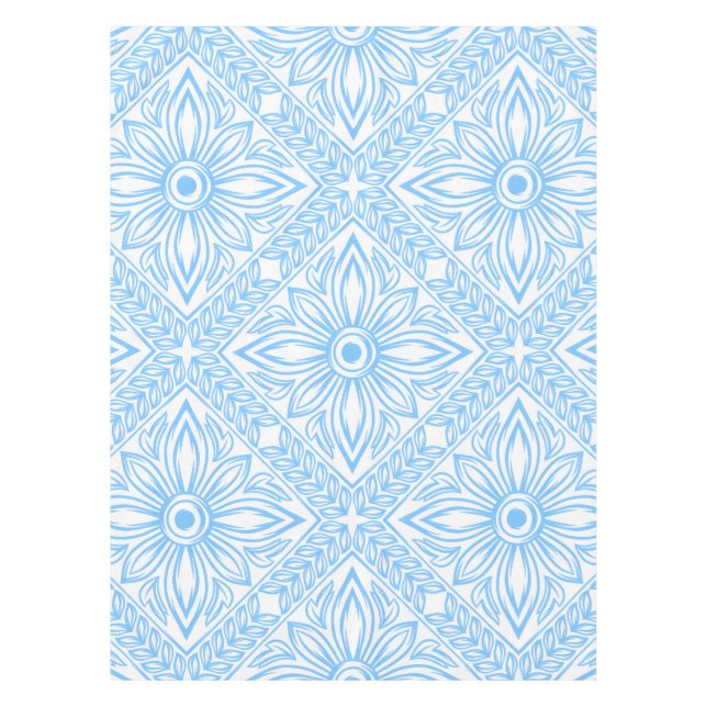 Mantel Blue Mediterranean Italian Tile Decorative Pattern (Anverso)