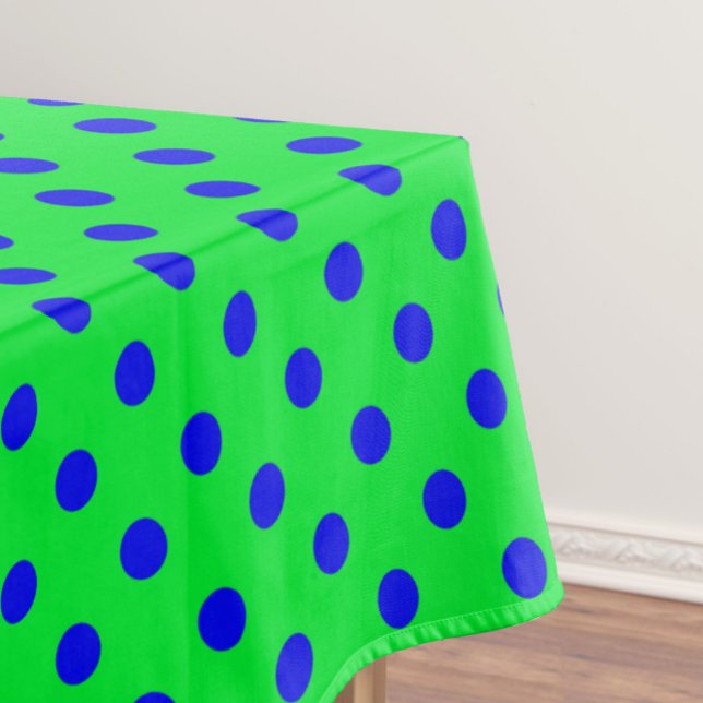 Mantel Blue On Green Polka Dots Pattern Design  (Subido por el creador)