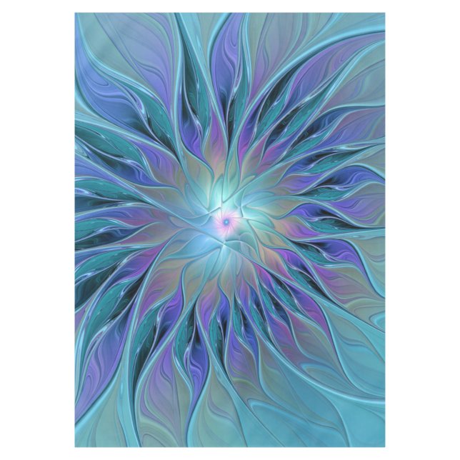 Mantel Blue Purple Flower Dream Abstract Fractal Art (Anverso)