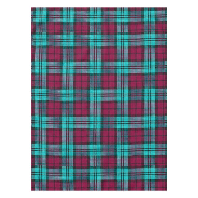 Mantel Blue Red Campbell Tartán Blackwatch Plain (Anverso)
