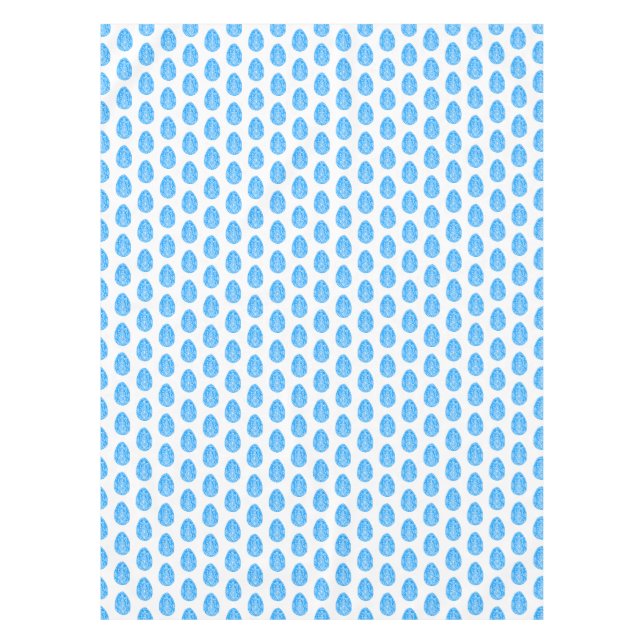 Mantel Blue Rustic Floral Easter Linocut (Anverso)