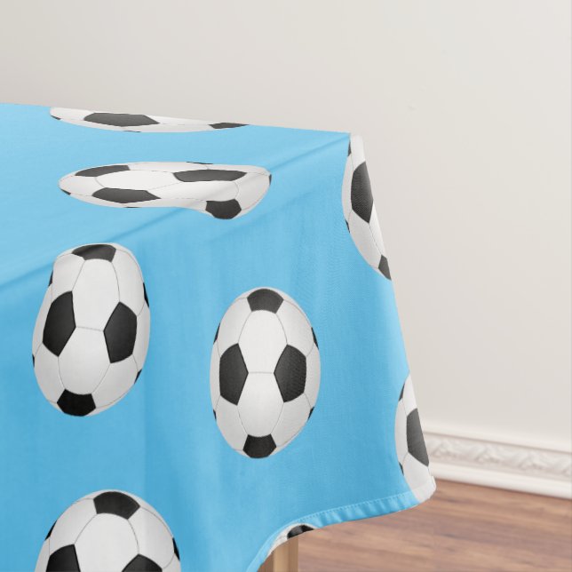 Mantel Blue Soccer Balls Niños Tablecloth Fiesta de cumpl (In Situ)