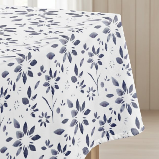 Mantel Blue Watercolor Floral Pattern (Subido por el creador)