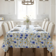 Blue Watercolor Wildflower