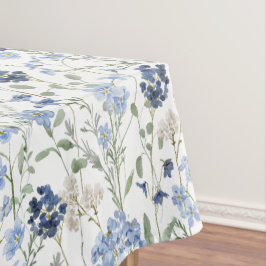 Mantel Blue Watercolor Wildflower